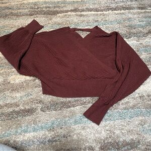 Forever 21 Maroon Knit Top